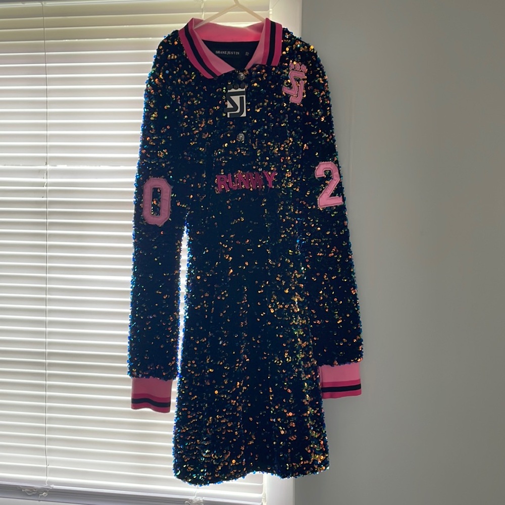 Women’s Shane Justin long sleeve sequin dress